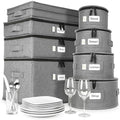 Luxula China Storage Containers Set of 8 with Felt Dividers & Dinnerware by Unknown