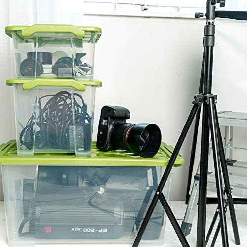 Rotho Evo Safe Keeping Set of 3 Storage boxes with lid 40 l, Plastic (PP) BPA-free, green/transparent, 3 x 44l (59,0 x 39,5 x 28,0 cm) - Image 6