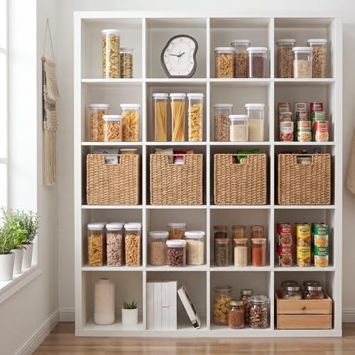 StorageWorks 11 inch Cube Storage Bins, Wicker Baskets,Storage Cube,Natural - Image 2