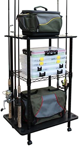 Rush Creek Creations Fishing Rod Holders for Garage W/ Lockable Wheels - Image 4