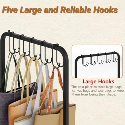 Floor-Standing Purse Organizer for Closet, Tall Handbag Storage Rack - Image 3