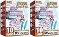 Vacuum Storage Bags, 10 Large Vacuum Seal Bags for Clothing (Pack of 2) by HIBAG