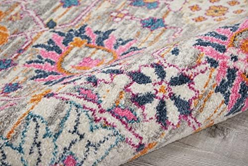 Nourison Home Passion Silver 2'2" x 10' Area Rug, Boho, Moroccan, Bed Room, Living Room, Dining Room, Kitchen, Easy Cleaning, Non Shedding, (10' Runner) - Image 6