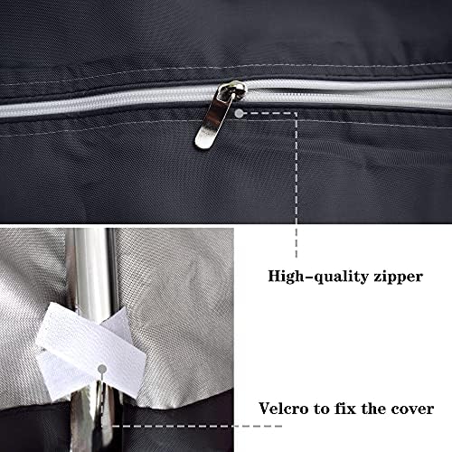 Wire Shelf Cover 36" W x 18" D x 54" H, 600D Zippered Storage Rack Cover - Image 6