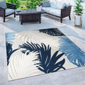 Rugshop Lucca Indoor/Outdoor Contemporary Patio Square Rug Navy 6'6" x 6'6" by Rugshop