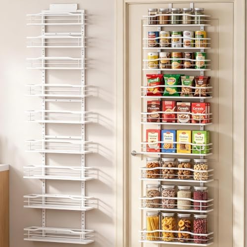 Moforoco White 9-Tier Over The Door & Wall Mount Pantry Organizer by MOFOROCO