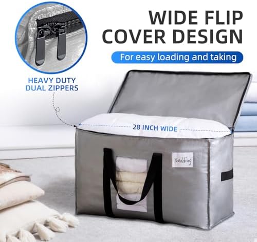 TAILI 12 Pack Silver XXL Moving Bags,Storage Bags with Visible Window - Image 4