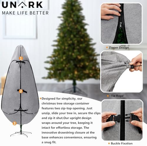 Upright Christmas Tree Storage Bag - 7.5 Ft, Fits 6 Ft to 7.5 Ft Trees - Image 5