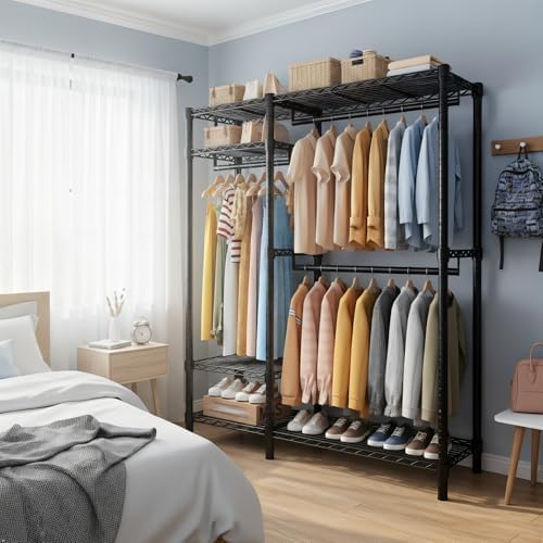 Raybee Clothes Rack with Shelves, Heavy Duty Loads 780LBS, Space-Saving - Image 3