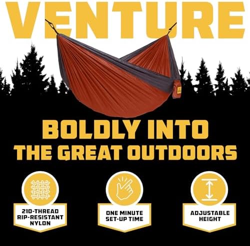 Wise Owl Outfitters Camping Hammock – up to 500lbs Portable Hammock with Tree Straps - Travel, Backpacking, Hiking, Outdoors Camping Gear - Single or Double - Image 3