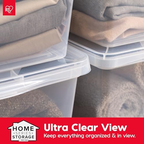 IRIS USA 12-Pack 17 Qt Storage Bins with Lids, Clear, Stackable - Image 5