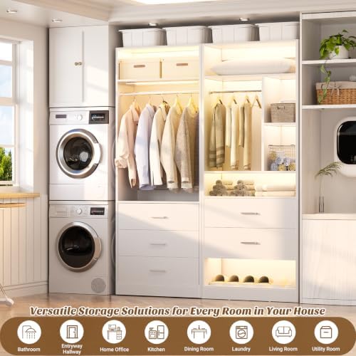 Besiost Closet Systems with 5 Drawers & 3CCT Sensor Light - Image 5