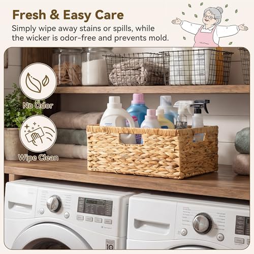 GRANNY SAYS Wicker Baskets with Handles,Large Wicker Storage Baskets,1-Pack - Image 4