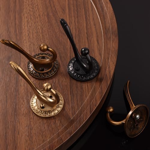 BOZWELL 6 Pack Champagne Bronze Towel Hook Heavy Duty Wall Hooks Hanger Coat Hook Robe Hook Bathroom Wall for Livingroom Bedroom Kitchen Closet YG02CB - Image 2