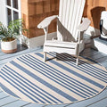 SAFAVIEH Washable Rug Outdoor Courtyard Collection - 6'7" Round, Beige & Blue, Non-Shedding & Easy Cleaning, Ideal for Patio, Backyard, Mudroom (CY6062-233) by Unknown