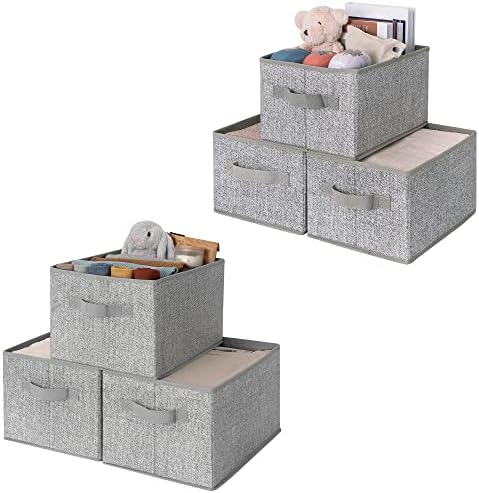 GRANNY SAYS Bundle of 3-Pack Gray Large Storage Bins & 3-Pack Gray Medium Storage Bins by GRANNYSAYS
