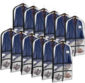 Univivi 40 Inch Dance Costume Garment Bags for Dancer, Clear Black, 12 Pack by Univivi
