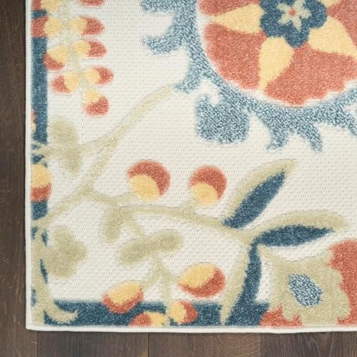 Nourison Home Aloha Grey Multicolor 3'6" x 5'6" Area Rug - Easy Clean, Non Shedding, Bed Room, Living Room, Dining Room, Kitchen (4' x 6') - Image 7