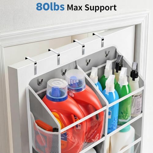 JARLINK Over the Door Organizer, Extra Large Storage for Bedroom, Grey - Image 5