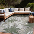 Luul Home Floral Indoor Outdoor Rugs 9x12 Large Area Rug for Living Room, Patio Decor, Kitchen, and Entryway Rug, Washable Stain Resistant Outside Carpet Green 9 x 12 by Unknown