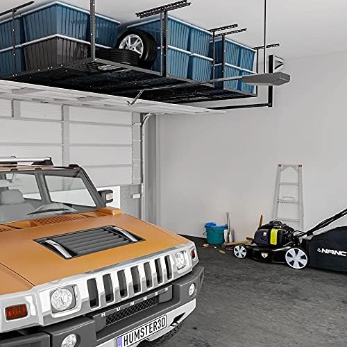 FLEXIMOUNTS 3x8 Overhead Garage Ceiling Storage Rack Organization, Black - Image 2