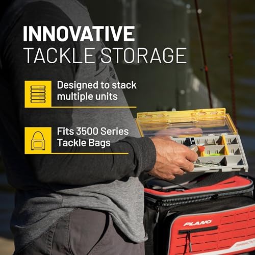 Plano EDGE 3500 Premium Tackle Storage with Rustrictor Rust-Resistant Technology, Gray and Yellow, Waterproof Terminal Tackle Box Organization, Small (Pack of 6) - Image 4
