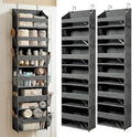 HOMELUX THEORY Over the Door Organizer, 6-Tier, 100D Fabric, Dark Gray 2pc by HomeluxTheory
