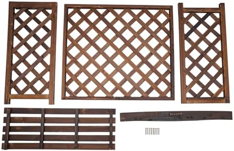 Air Conditioner Fence Screen, Brown AC Covers for Outside to Hide AC & for Outdoor Privacy for Trash Cans, Garden Fences and Pet Fences (85 * 35 * 75 cm) - Image 4