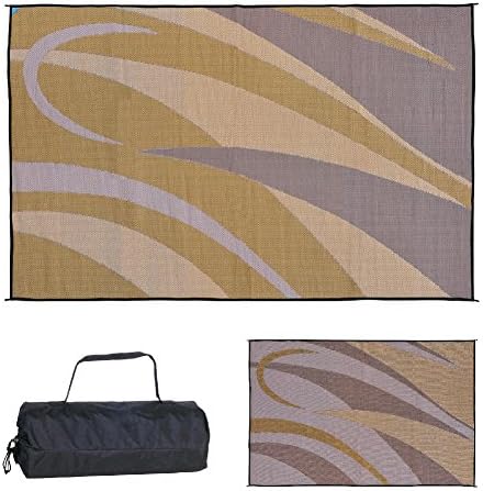 Stylish Camping GA7 Brown/Gold 8' x 12' Graphic Mat by StylishCamping