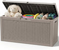 Outdoor Storage Box,100 Gallon Waterproof Resin Patio Deck Box by ATMELT
