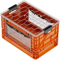 SIDIO Collapsible Storage Bin with Lid & Dividers, Orange by Sidio