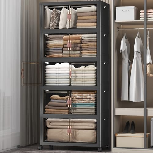 UAMFURI Stackable Storage Bins, 560QT Collapsible Drawers with 1 Lid by UAMFURIDirect