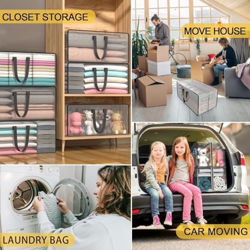 Clear Moving Bags Heavy Duty Extra Large with Strong Zipper Handles - Image 7