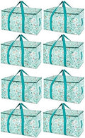 BALEINE 8-Pack Oversized Moving Bags with Reinforced Handles, Heavy-Duty Storage Tote for Clothes, Moving Supplies (Spring Stroll, 8-Pack) by BALEINE