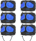 Ski & Snowboard Wall Mount, Fits Most Skis & Snowboards, Anti-Scratch & Non-Slip, Secure Hold Up to 25 lbs, Easy Install, Ski Holder with Pole Hooks, Space-Saving Garage Storage Ski Hanger, 6 Pack by WARMOASIS