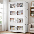 BROVIEW 1200 Qt Extra Large Stackable Storage Bin with 4 Lid, 4 Pack White by BROVIEW-EnjoytheArtofLife