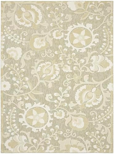 Nourison Home Aloha Ivory Sage 7'10" x 10'6" Area Rug - Easy Clean, Non Shedding, Bed Room, Living Room, Dining Room, Kitchen (8' x 11') - Image 3