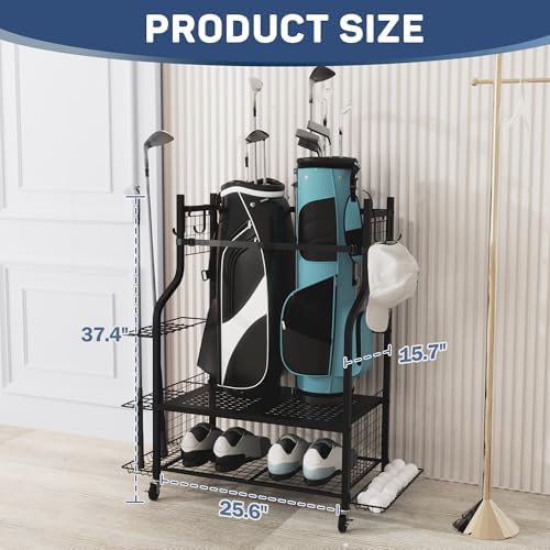 PLKOW Golf Bag Storage for Garage, Golf Equipment Organizer Rack - Image 6