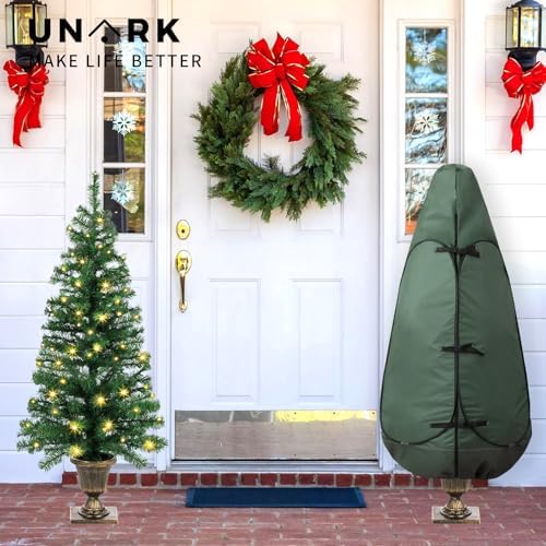 Upright Christmas Tree Storage Bag - 9 ft Green, Fits 8-10 ft Trees - Image 4