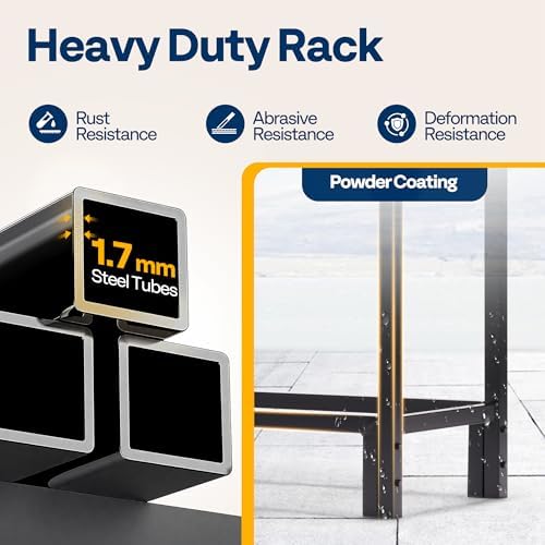 VIVOHOME Upgraded Heavy Duty 4 ft Firewood Rack Outdoor with Cover - Image 3