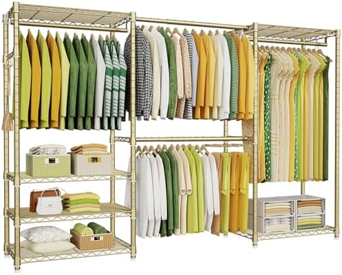 Ulif E1 Heavy Duty Closet Garment Rack, 6 Tiers Adjustable Clothing Storage by Ulif