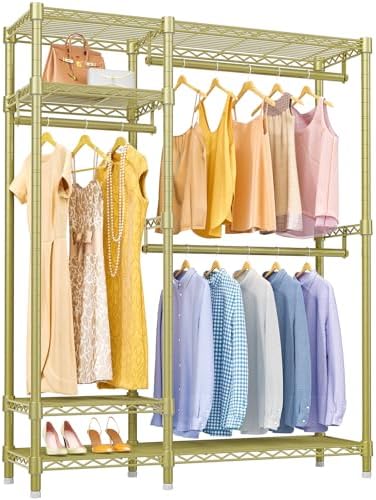VIPEK V2 Heavy Duty Clothes Rack, Metal Closet Rack Organizer, Gold by VIPEK