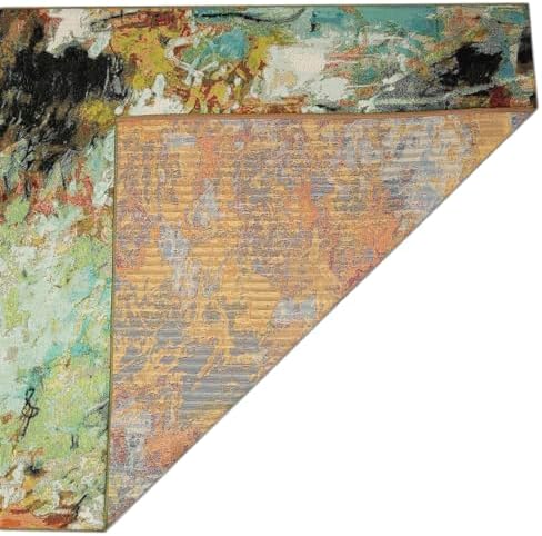 Liora Manne Marina Indoor/Outdoor Power Loomed Synthetic Blend Low Profile Area Rug - Contemporary Graphic Casual Colorful (Cirque Multi) (6'6" x 9'4") - Image 6