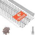 VEVOR Gutter Guard, 6 in Aluminum Gutter Cover Heavy-Duty, 52ft Length Protection Cover for Leaf & Debris, 0.02 in Thickness Mill Finish, Easy DIY Install, Fast Drainage, Screws Included, 13 PCS by VEVOR