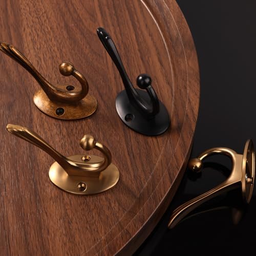 BOZWELL Champagne Bronze Towel Hook Heavy Duty Wall Hooks Hanger Coat Hook Robe Hook Bathroom Wall for Livingroom Bedroom Kitchen Closet 6 Pack YG03 - Image 6