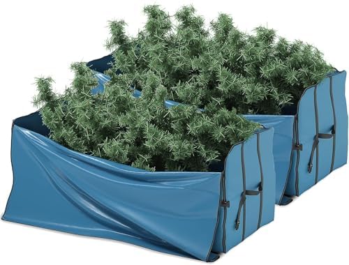 Clara Clark Christmas Tree Storage Bag - Extra Wide Xmas Tree Storage Box Container Made from Durable Oxoford 600D Waterproof Fabric with Handles & Dual Zipper (2, 9 ft) by ClaraClark