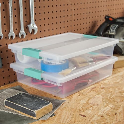 Sterilite Clip Box, Stackable Clear Plastic Bins- Large, 24-Pack - Image 4