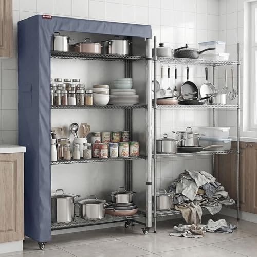 Wire Storage Rack Cover for Organized Storage, Fits 36"x14"x72" - Image 6