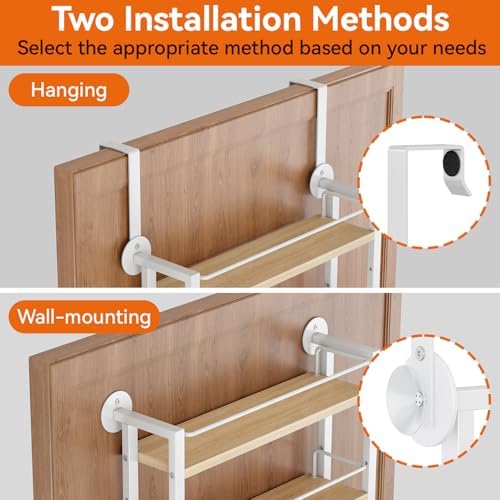 IBUYKE Over the Door Spice Organizer,Door or Wall Mount,Natural TLJ028R - Image 5