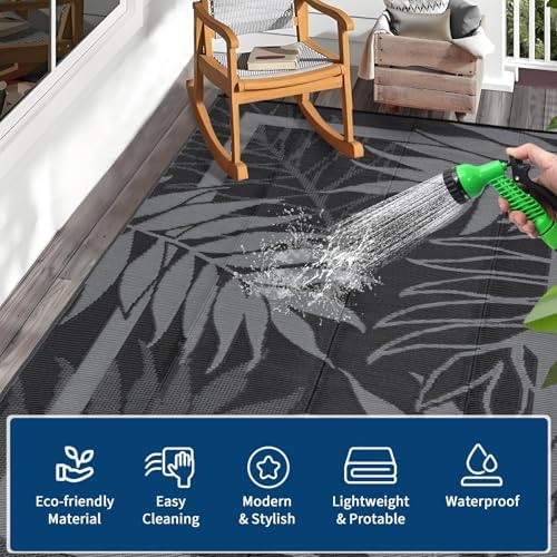 GAOMON Outdoor Rug 9x18 ft Waterproof Reversible Patio Rug - Image 4